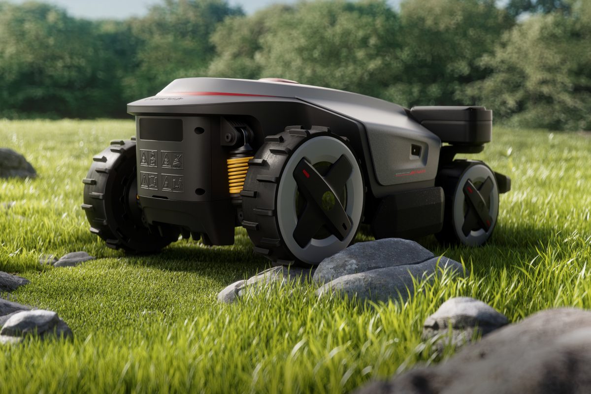 Roborock RockMow Z115 niezależne zawieszenie